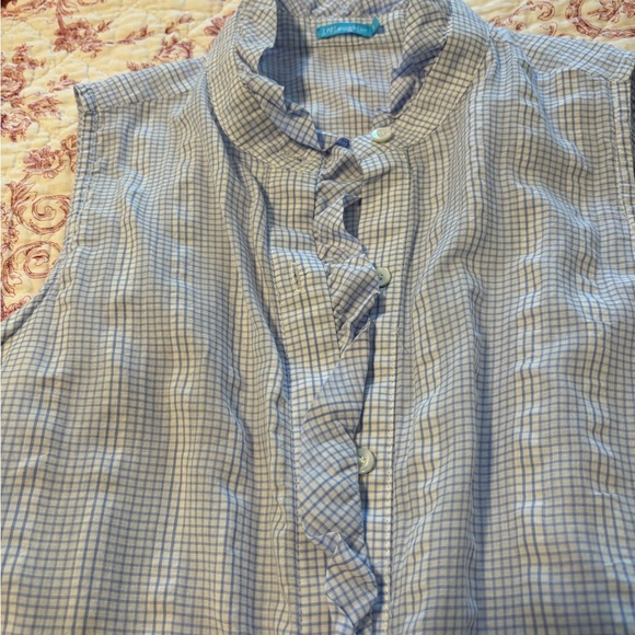 J McL light blue sleeveless blouse - Picture 8 of 9